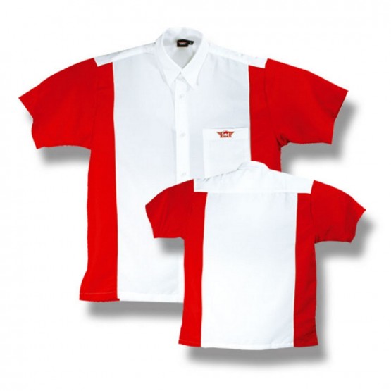 BULL'S Dartshirt Weiß/Rot