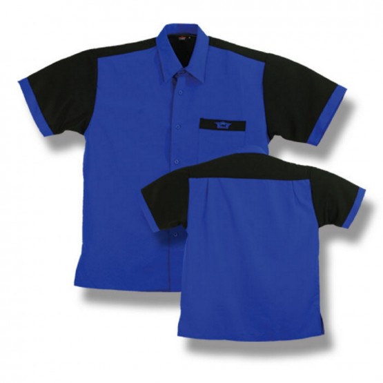 BULL'S Dartshirt Blau/Schwarz