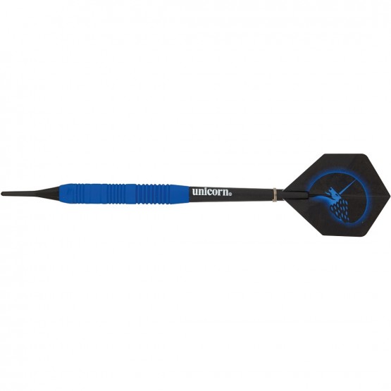 Unicorn Core Plus Rubberised Blue Brass Soft Darts